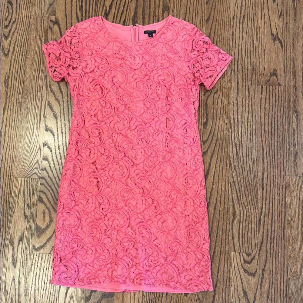Ann Taylor Coral Lace Dress
